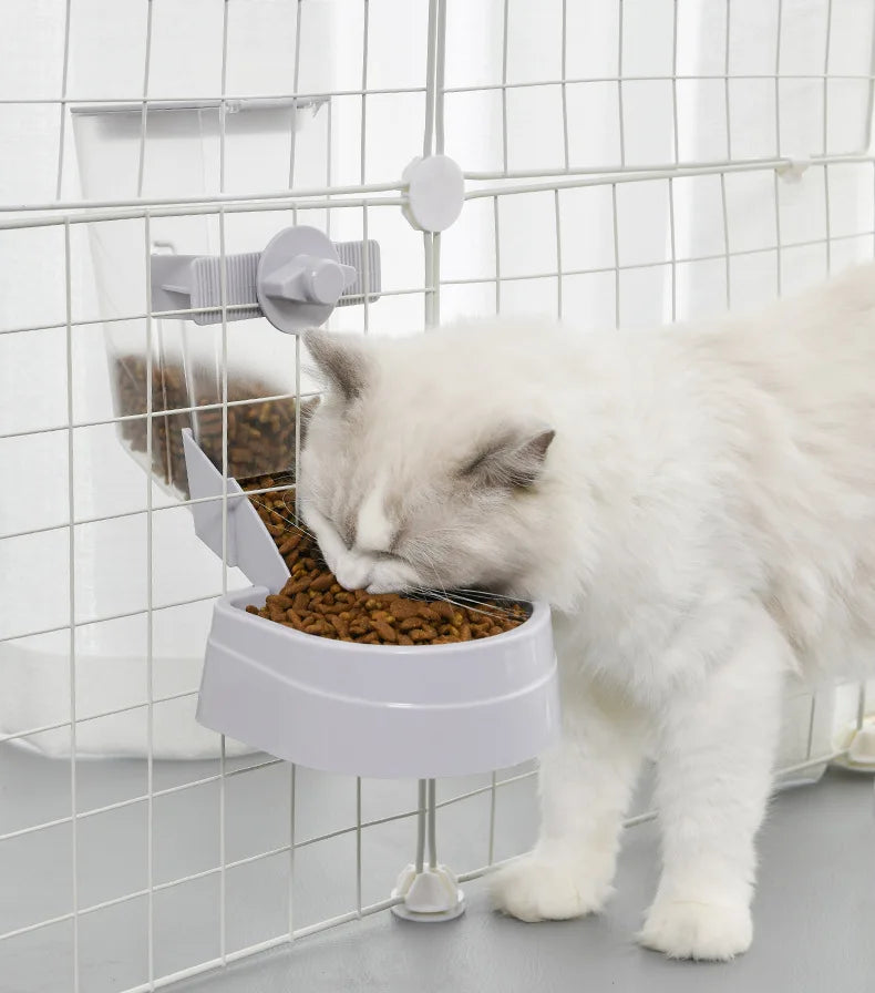 Automatic Pet Feeder - Hangable Bowl For Water & Food | Convenient Feeding Solution - Happy Tail Center