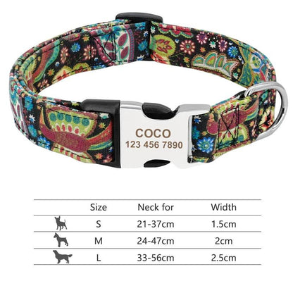Buckle-Engraved Nylon Dog Collar: Personalized Safety for Your Pet - View 27 - Happy Tail Center