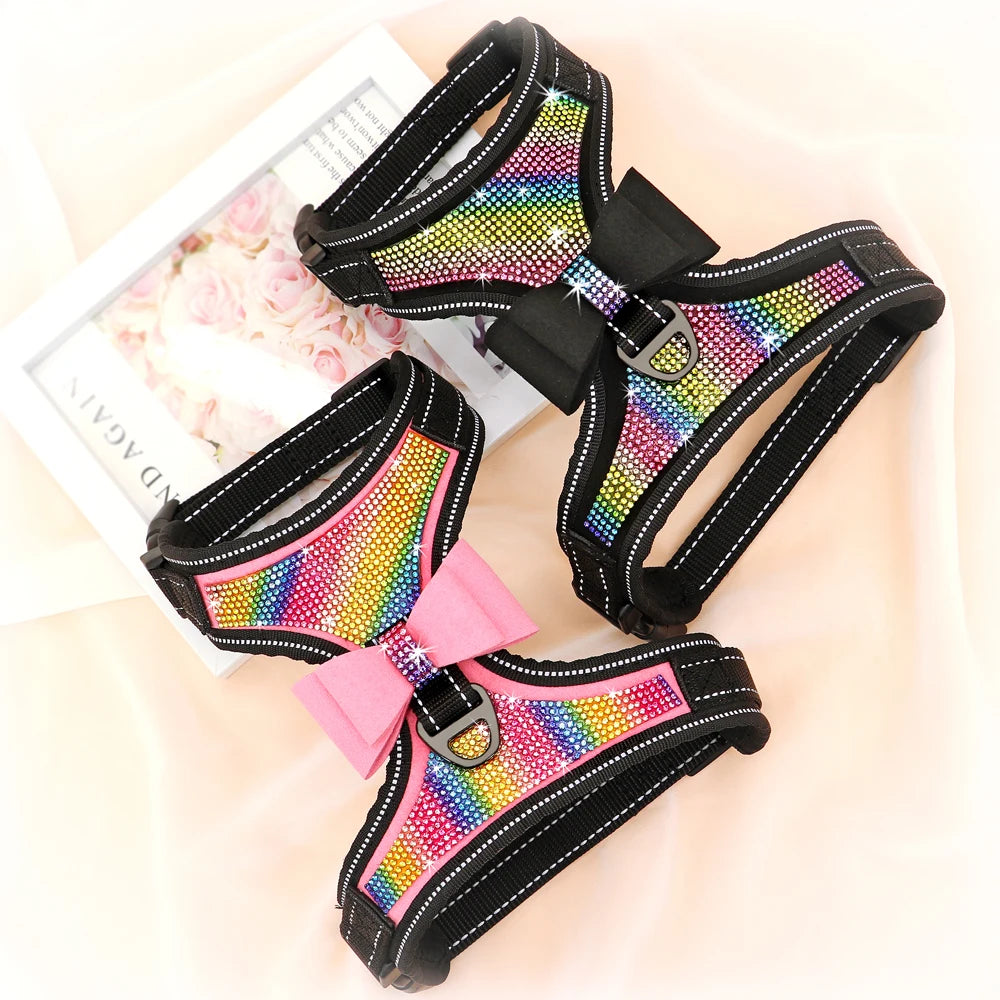 Stylish Reflective Nylon Dog Harness: Safety and Elegance Combined! - Happy Tail Center