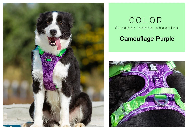 Pet Camouflage Reflective Nylon Dog Harness: Special Edition