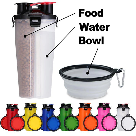 Portable Pet Dog Water Bottle - Water Bowl for Dogs, Cats, and Small Pets - Happy Tail Center