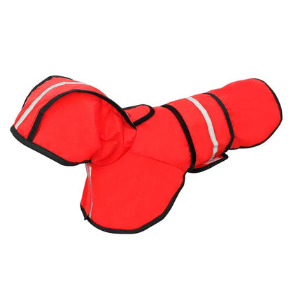 Reflective Waterproof Dog Raincoat: Hooded Jumpsuit for Small to Large Breeds - View 6 - Happy Tail Center