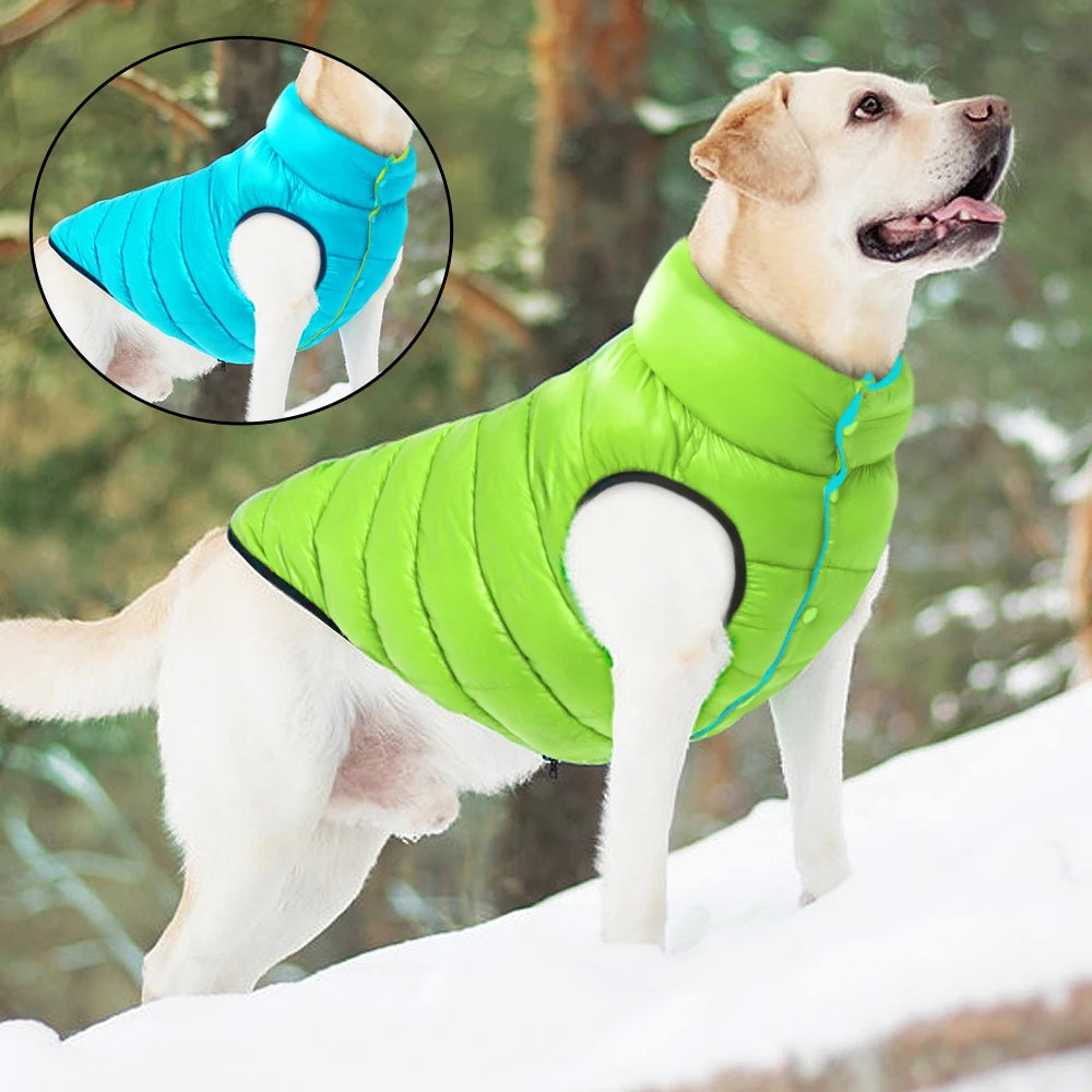 Warm Winter Dog Clothes Vest: Cozy Reversible Jacket for Your Furry Friend! - Happy Tail Center