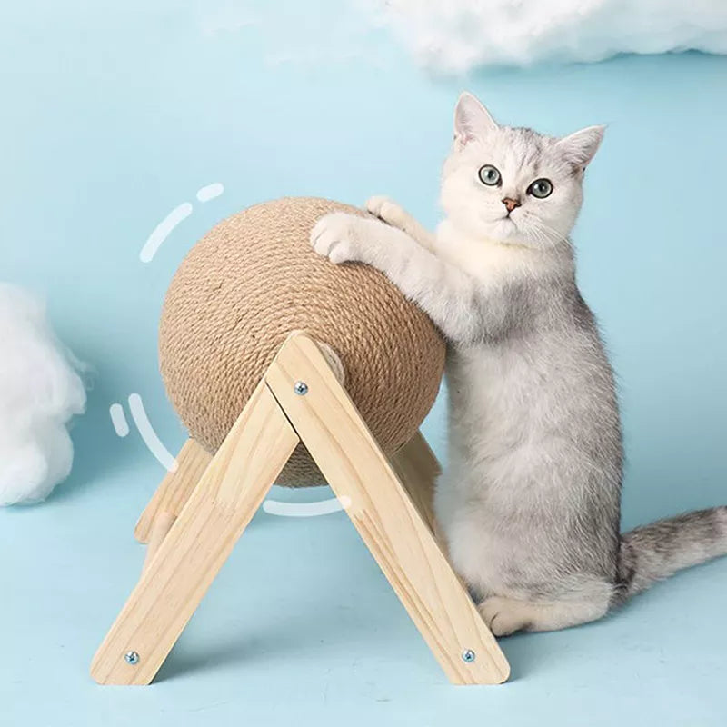 Cat Scratching Ball Toy - Kitten Sisal Rope Ball Board for Grinding Paws - Wear-Resistant Pet Furniture Supplies