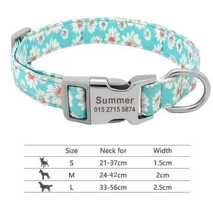 Buckle-Engraved Nylon Dog Collar: Personalized Safety for Your Pet - View 8 - Happy Tail Center
