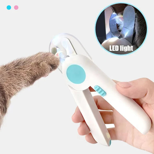 Professional LED Light Pet Nail Clipper - Precision Grooming for Dogs and Cats - Happy Tail Center