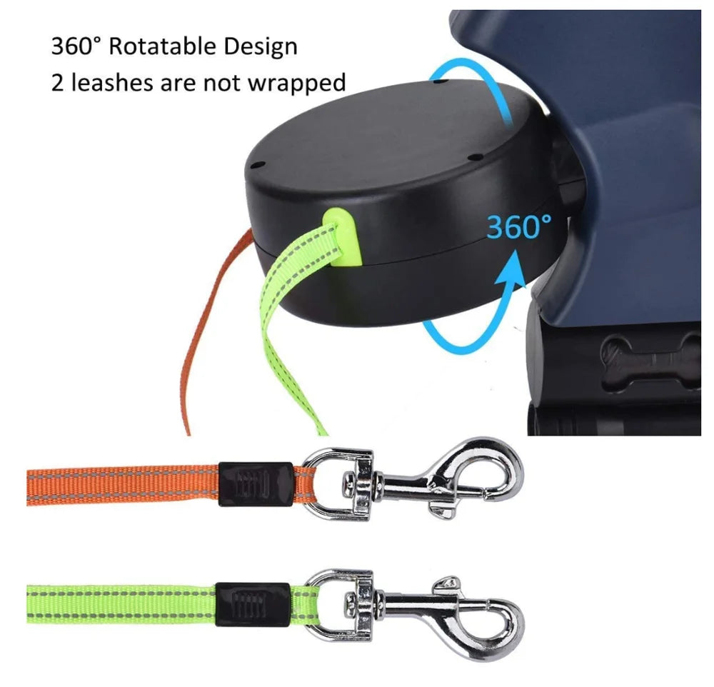 LED Automatic Retractable Traction Rope with Two-Headed Design - Happy Tail Center