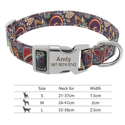 Buckle-Engraved Nylon Dog Collar: Personalized Safety for Your Pet - View 18 - Happy Tail Center
