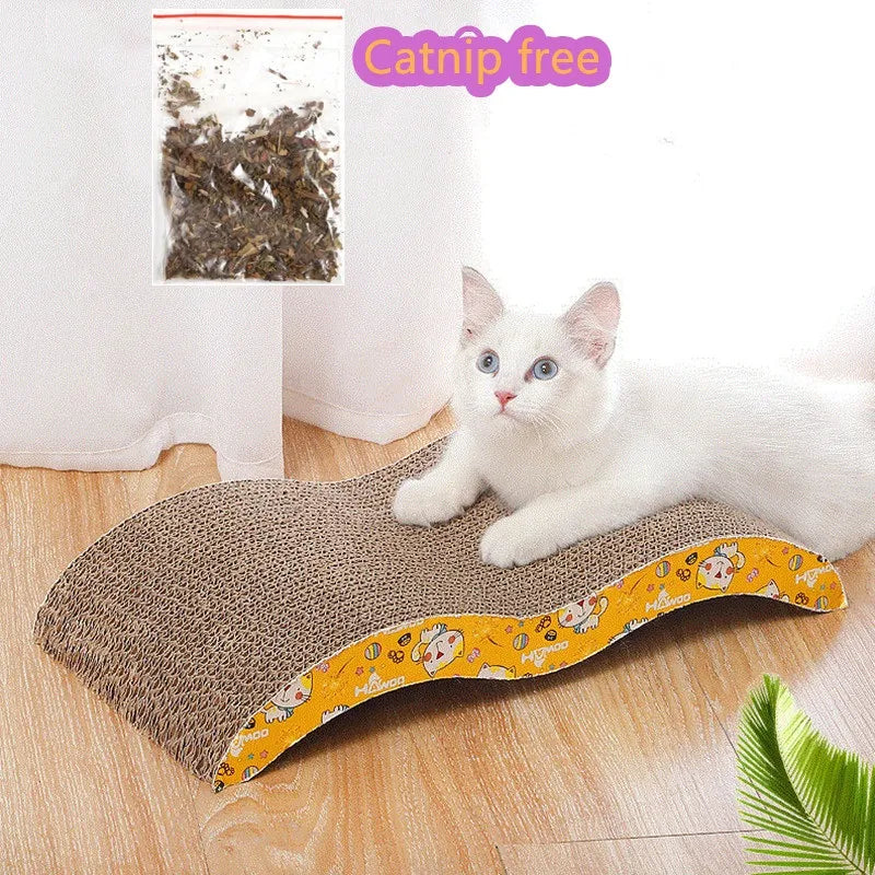 M-Shape Corrugated Paper Cat Scratch Guards - Pet Scratching Claw Scraper with Free Catnip - Happy Tail Center