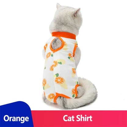 Summer Cat Clothes – Postpartum Anti-Licking Wound Sterilization Vest for Cats and Puppies - View 9 - Happy Tail Center