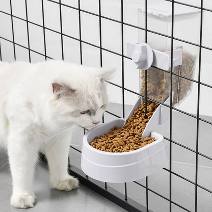Crate-Mount Hanging Gravity Food & Water Dispenser Bowl - View 5 - Happy Tail Center