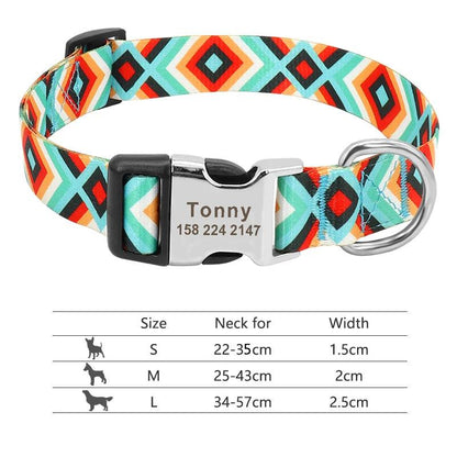 Buckle-Engraved Nylon Dog Collar: Personalized Safety for Your Pet - View 29 - Happy Tail Center