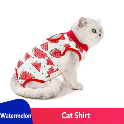 Summer Cat Clothes – Postpartum Anti-Licking Wound Sterilization Vest for Cats and Puppies - View 10 - Happy Tail Center