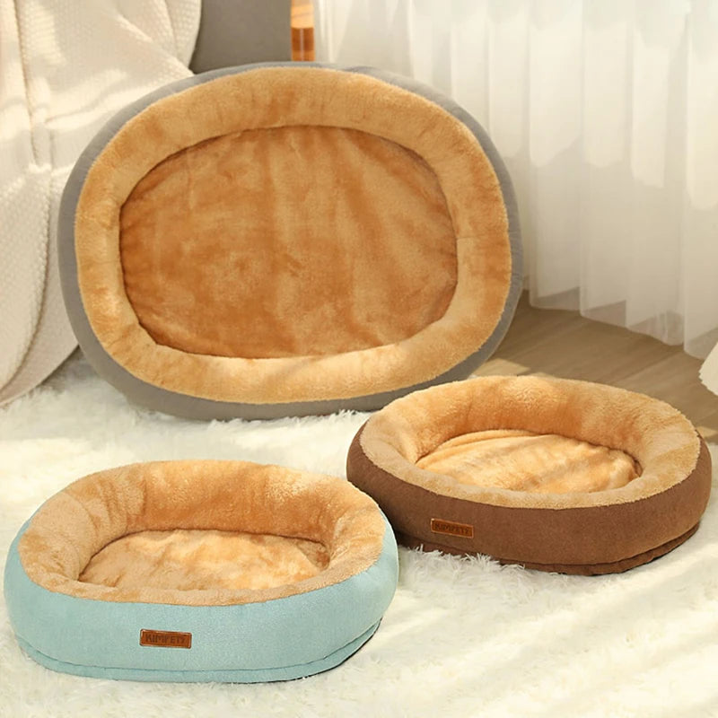 Warm Kimpets Cat & Dog Bed - Non-Slip, Washable Kennel for Pets, Soft Winter Cushion - Happy Tail Center