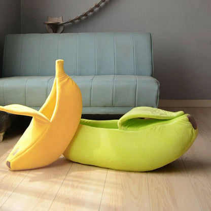 Cute Banana Cat Bed - Cozy and Durable Pet Basket - Happy Tail Center (View 6)