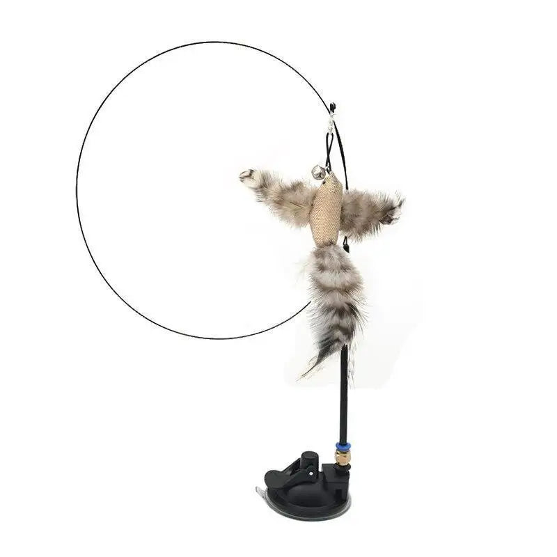 Simulation Bird Interactive Cat Toy - Funny Feather Bird with Bell, Teaser Wand Toy for Kitten Playing - Cat Supplies - Happy Tail Center