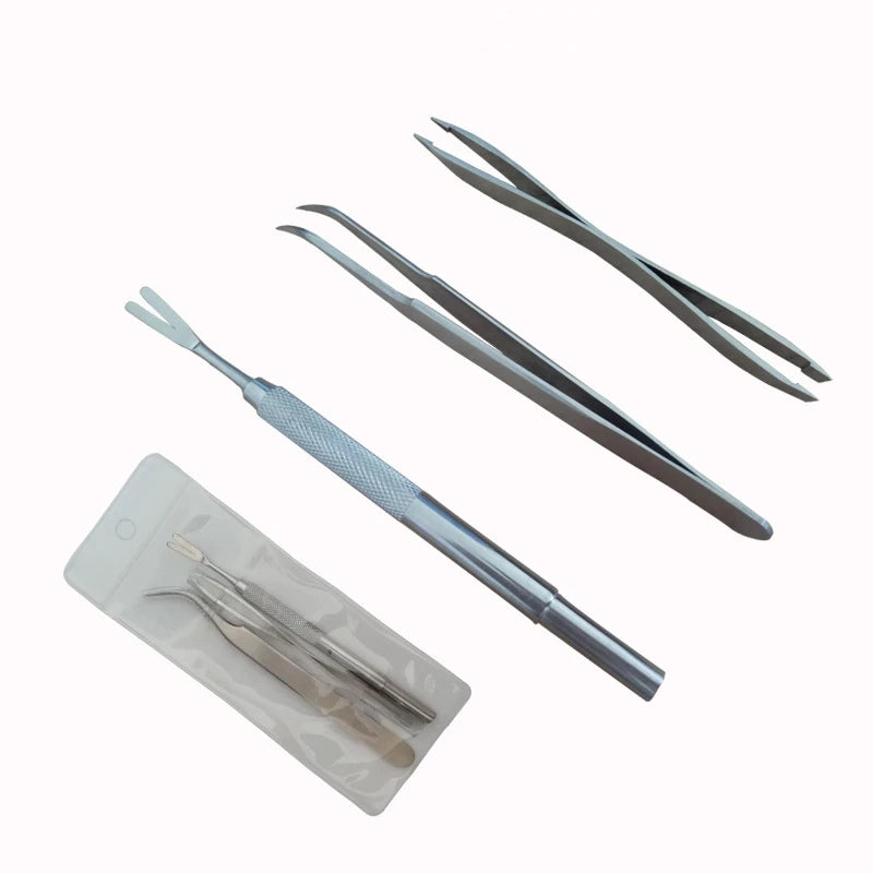 Stainless Steel Pet Flea & Tick Remover Set | Hooks, Tweezers & Clips for Grooming