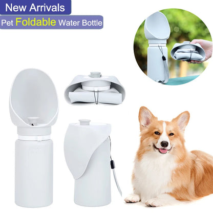 Folding Pet Outdoor Walking Mug - Portable Water Bottle for Pets on the Go - Happy Tail Center (View 2)