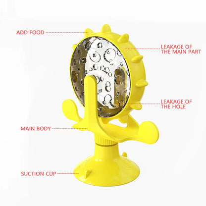 Windmill Turntable Pet Food Feeder Toy - Interactive Puzzle Dispenser for Cats and Do - Happy Tail Center (View 4)