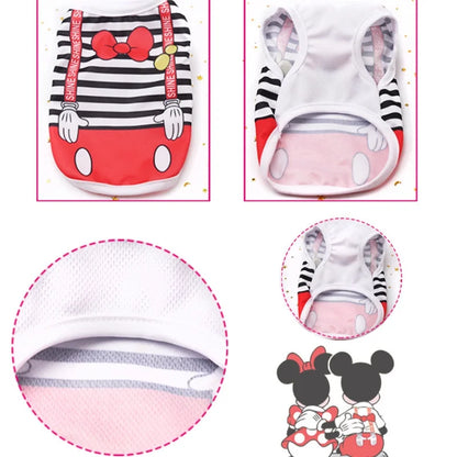 Soft Cartoon Dog Vest - Summer T-Shirt for Small Pets - Happy Tail Center (View 5)