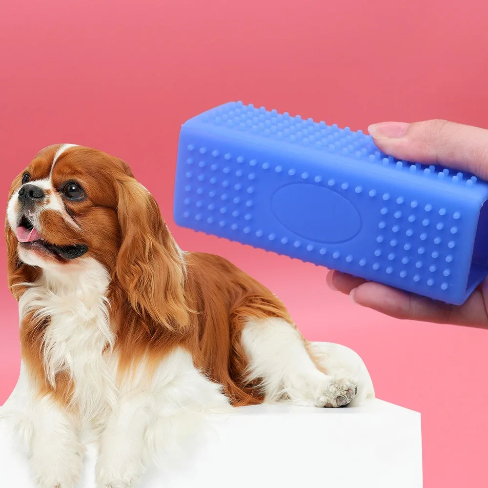 Silicone Dog Hair Remover Brush - Multi-Surface Cleaner for Pet Hair