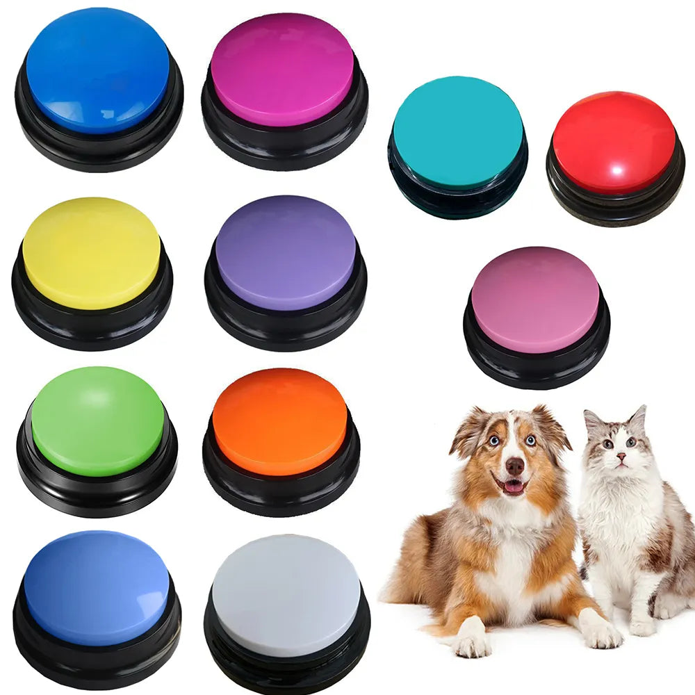 Recordable Talking Pet Toy with Buttons - Portable Dog Communication Tool