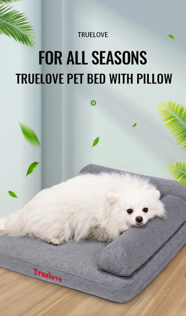 Ultimate Comfort Pet Bed With Washable Pillow for Cats and Dogs – Pamper Your Pet in Luxury! - Happy Tail Center