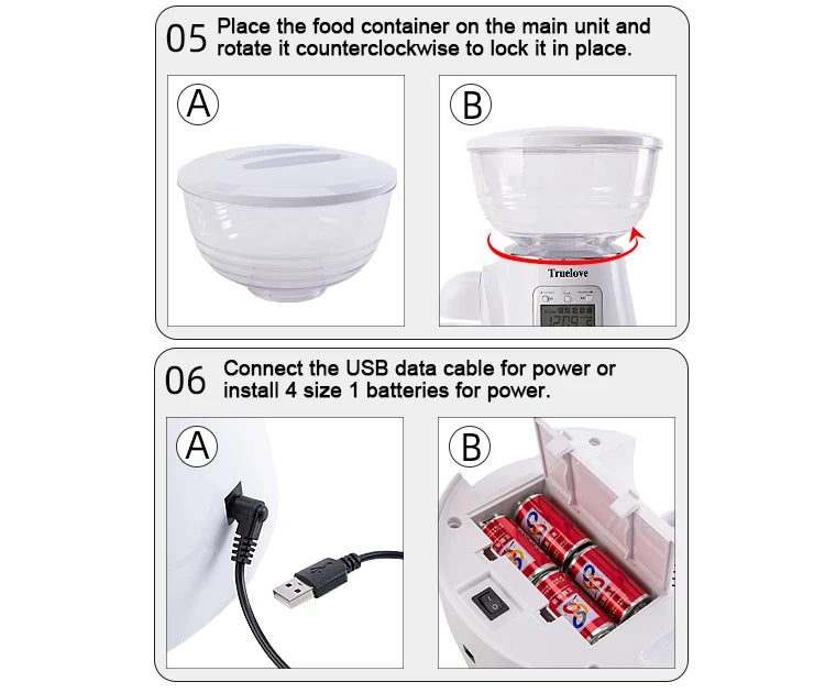 Automatic Pet Food Dispenser | Freshness Preservation and Timed Feeding - Happy Tail Center