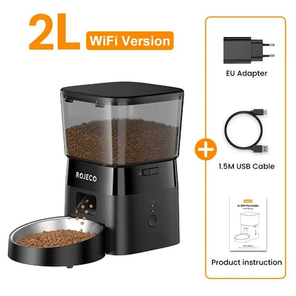 2L Smart WiFi Automatic Pet Feeder with App Portion Control - View 8 - Happy Tail Center