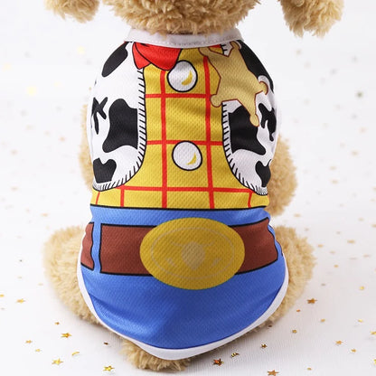Soft Cartoon Dog Vest - Summer T-Shirt for Small Pets - View 11 - Happy Tail Center