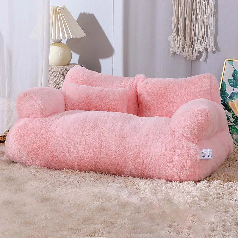 Luxury Soft Cat Bed - Warm Detachable Washable Pet Sofa