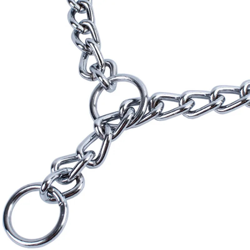 Stainless Steel Slip Chain Dog Collar - Adjustable Pet Accessory for Dogs of All Sizes