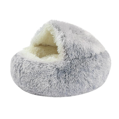 PlushDream Round Cat Bed - Ultra-Soft Plush Cushion for Dogs & Cats - View 7 - Happy Tail Center