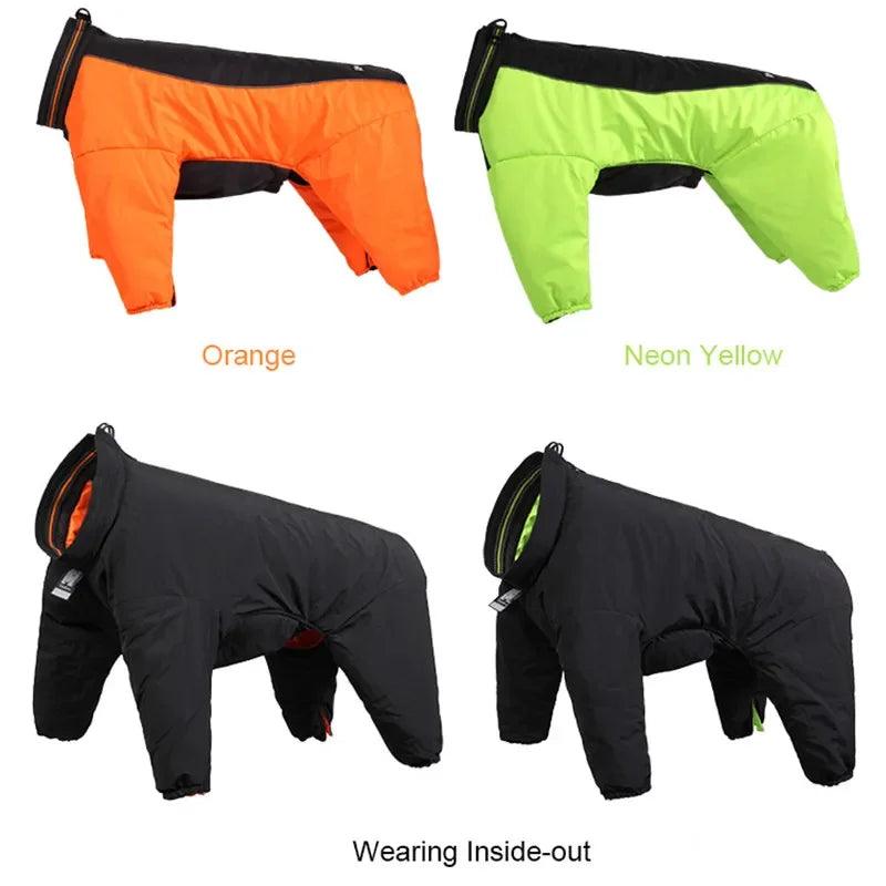 Reversible Waterproof Reflective Dog Coat - Happy Tail Center