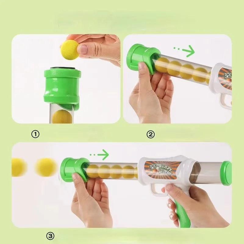 Interactive Cat Toy Shooter - Teaser Gun with Plush Balls