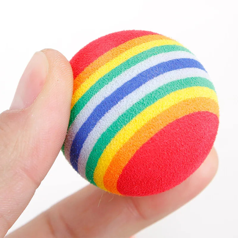 Rainbow Interactive EVA Cat Toy Ball - Fun Toy for Cats and Dogs