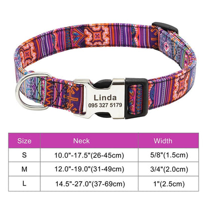 Buckle-Engraved Nylon Dog Collar: Personalized Safety for Your Pet - View 21 - Happy Tail Center