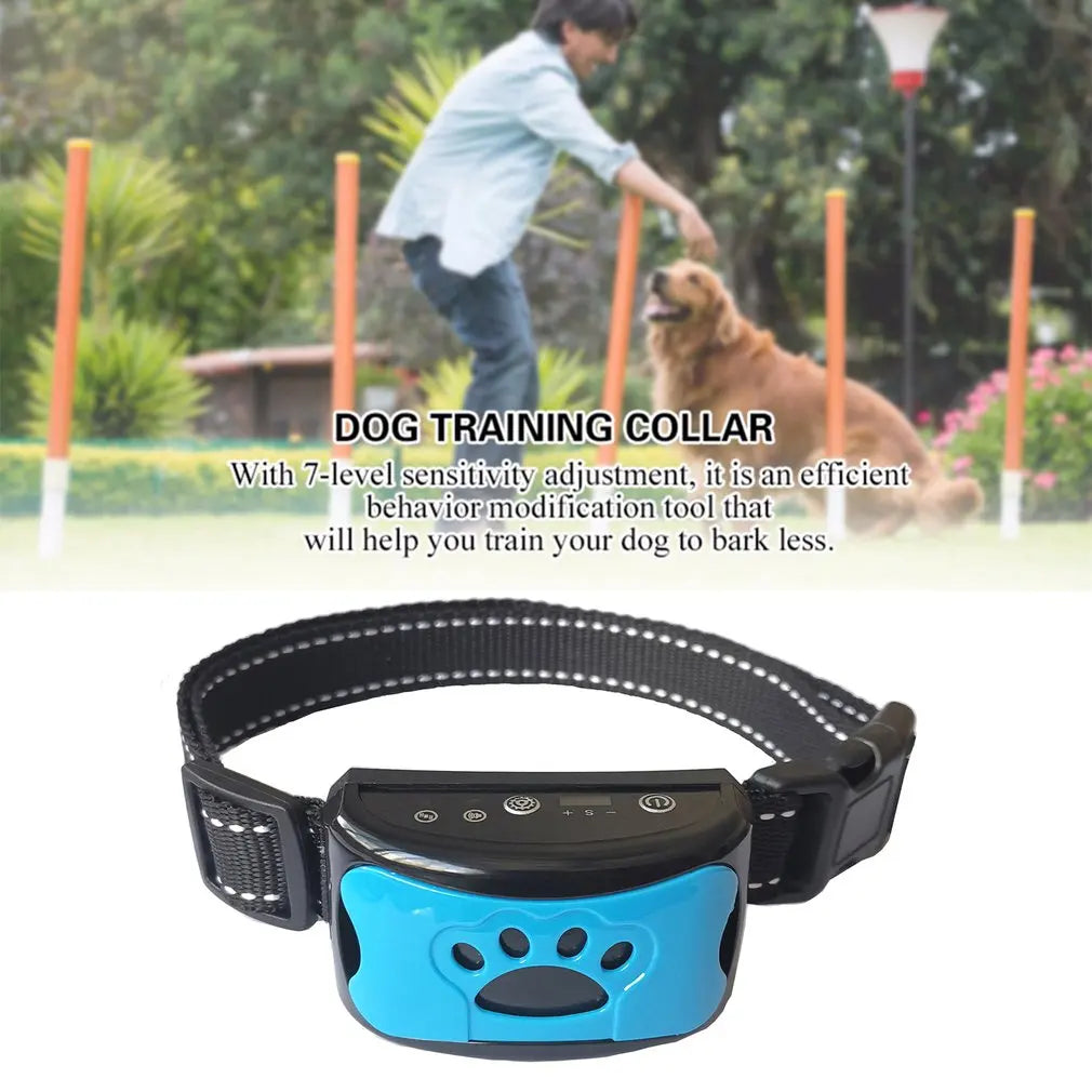 USB Rechargeable Ultrasonic Anti-Bark Dog Training Collar
