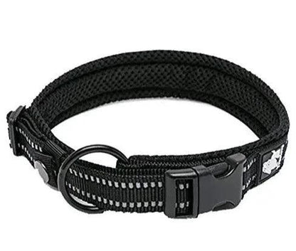 Custom Luxury Pet Dog Collar: Adjustable & Reflective - View 4 - Happy Tail Center