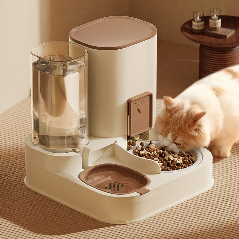 Automatic Pet Feeder & Water Dispenser Set | Large Capacity Food & Water Container