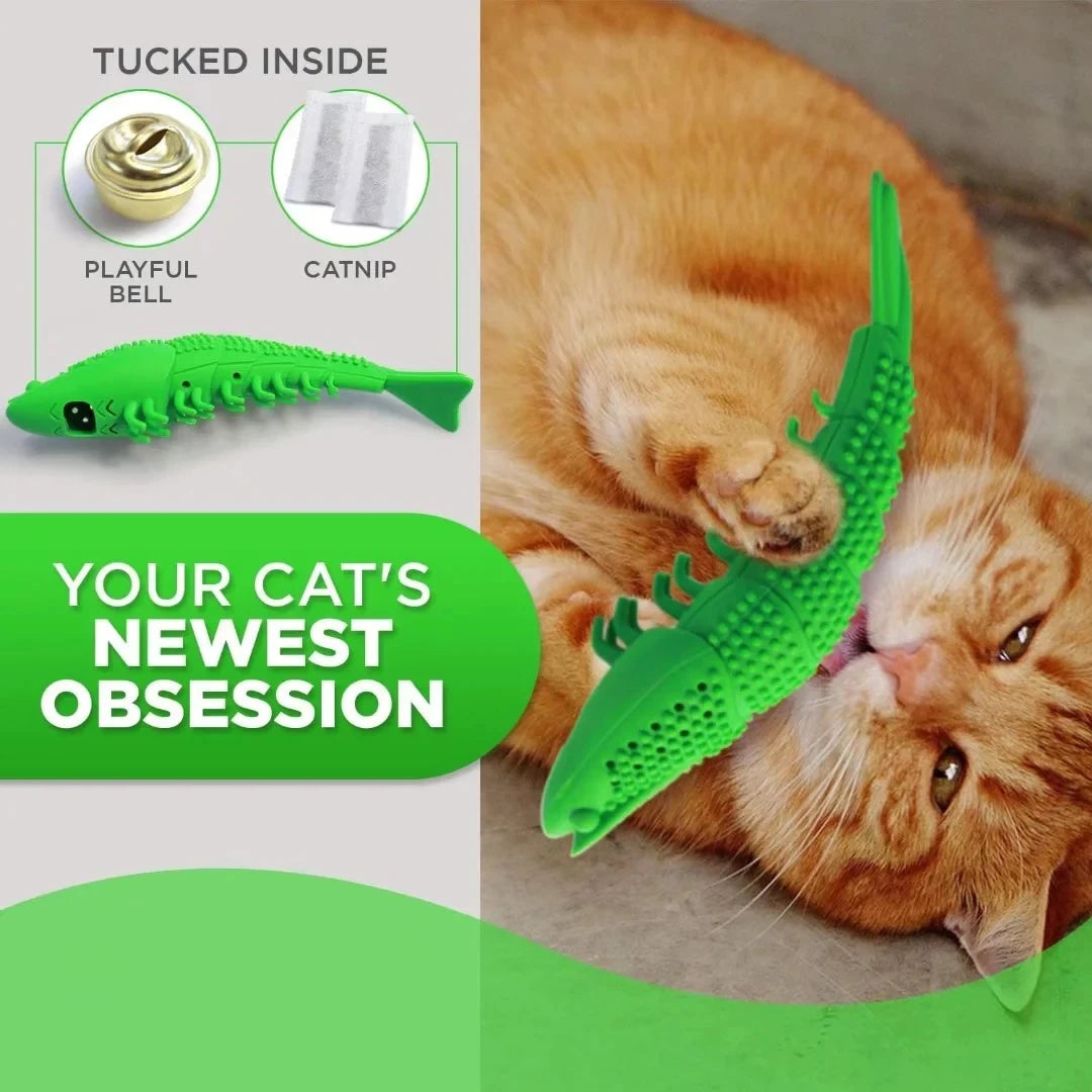 Interactive Catnip Toy for Cats with 360-Degree Teeth Cleaning