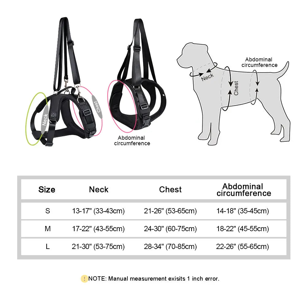 Durable Dog Lift Harness and Leash – Rehabilitation and Hip Support for Medium to Large Dogs - Happy Tail Center