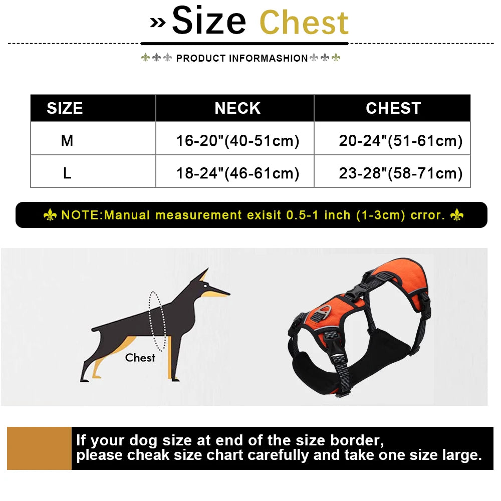 Breathable Dog Harness Reflective Nylon Vest - Adjustable for Medium Large Dogs, Ideal for Running, Training - Happy Tail Center