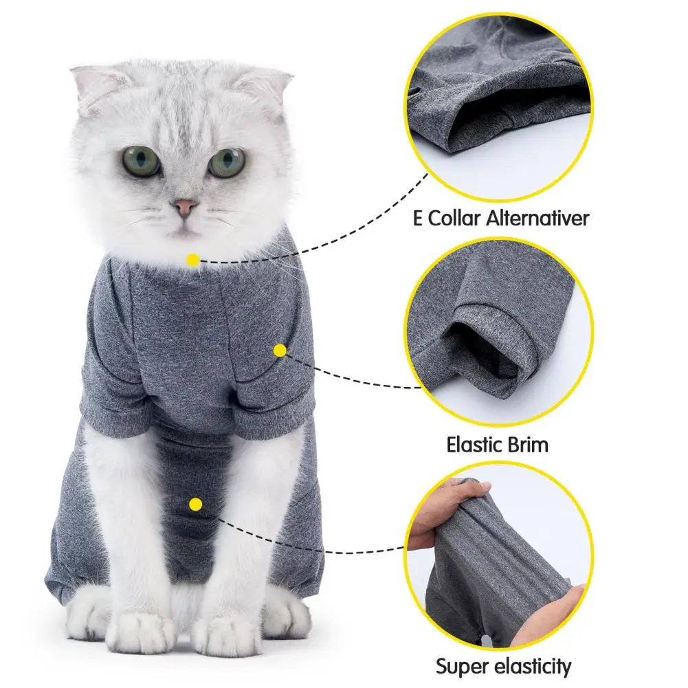 Pet Recovery Suit for Cats - Post-Surgery Care Bodysuit