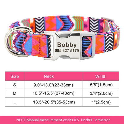 Buckle-Engraved Nylon Dog Collar: Personalized Safety for Your Pet - View 24 - Happy Tail Center