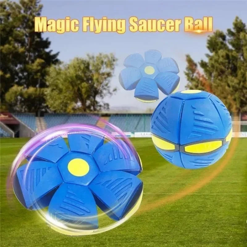 Interactive Dog Toy Ball with Lights – UFO Magic Flying Saucer for Dogs - Happy Tail Center