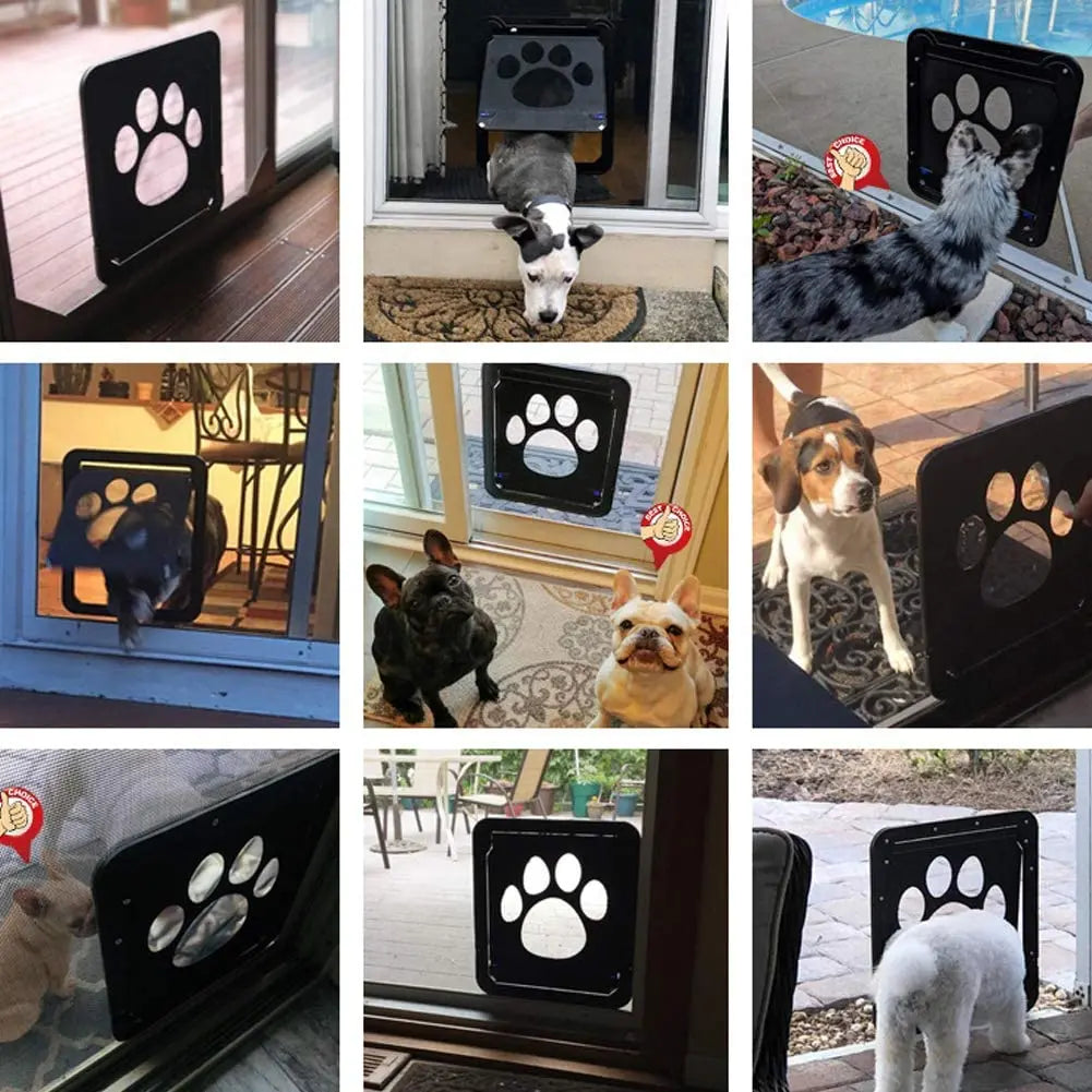 Lockable Magnetic Pet Door - Self-Closing Flap for Dogs and Cats