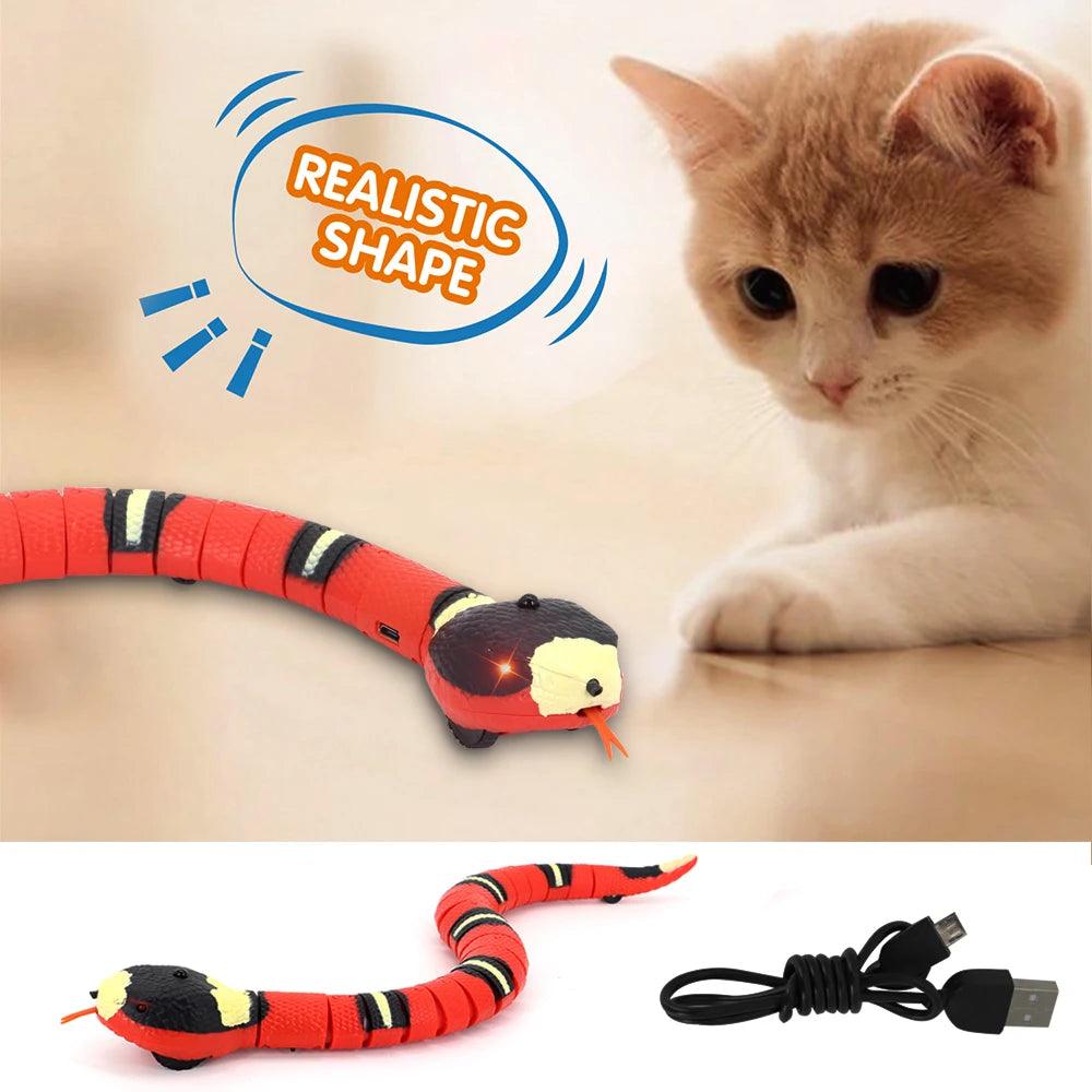 Electronic Cat Toy Smart Sensing Snake | Interactive 3D Snake Kitten Catcher Scratching Toy - Happy Tail Center