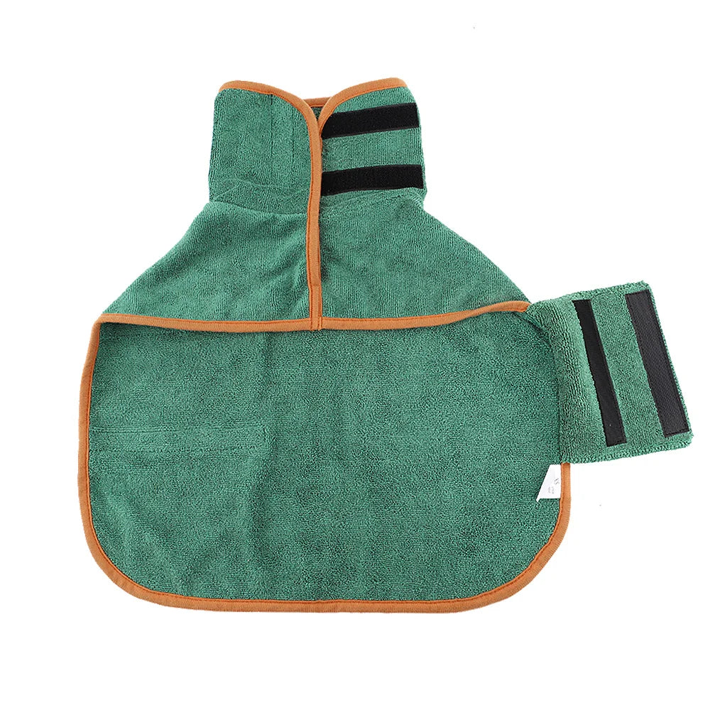 Dog Bathrobe - Quick Dry, Absorbent Bath Towel for Small, Medium, and Large Dogs - Happy Tail Center