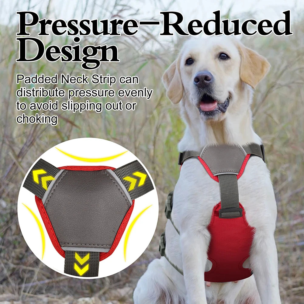 No Pull Reflective Nylon Dog Harness - Adjustable Waterproof Mesh Vest with Handle for Small to Large Dogs - Happy Tail Center